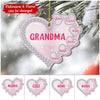 Personalized Grandma Heart Grandkids Acrylic Ornament HLD15OCT21DD1 Acrylic Ornament Humancustom - Unique Personalized Gifts