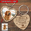 Upload Photo Memorial Dog, Just remember...the Pawprints I left in your Heart Wooden Keychain 2sides LPL09DEC21TP2 Custom Wooden Keychain - 2 Sided Humancustom - Unique Personalized Gifts 4.5x4.5 cm