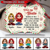 Christmas Gift For Bestie, Thank You For Being My Unbiological Sister Personalized Aluminium Ornament LPL06DEC21TP2 Aluminium Ornament Humancustom - Unique Personalized Gifts Pack 1
