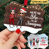 Best friends - You're The She To My Nanigans - Personalized Christmas Aluminium Ornament NVL03DEC21CT1 Aluminium Ornament Humancustom - Unique Personalized Gifts Pack 1