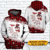 Personalized Snowman Grandma Candy Cane Grandkids Christmas Gift Hoodie 3d HLD27OCT21TT2 3D T-shirt Humancustom - Unique Personalized Gifts