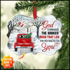 Personalized God Blessed The Broken Road That Led Me Straight To You Christmas Couple Aluminium Ornament NVL19NOV21CT2 Aluminium Ornament Humancustom - Unique Personalized Gifts