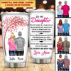 ‎Tumbler To My Daughter Mom Loves You Personalized Tumbler NLA16DEC21CT1 Skinny Tumbler Humancustom - Unique Personalized Gifts 12 oz