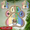 Personalized Memorial Dog, I wish the Rainbow Bridge had visiting hours Wood Custom Shape Ornament LPL14OCT21TP1 Wood Custom Shape Ornament Humancustom - Unique Personalized Gifts
