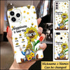 Happiness is bee-ing Grandma Personalized Phone case nla27sep21xt1 Silicone Phone Case Humancustom - Unique Personalized Gifts