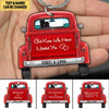 Personalized Couple Red Truck Wooden Keychain DDL30DEC21VN1 Custom Wooden Keychain Humancustom - Unique Personalized Gifts 4.5x4.5 cm