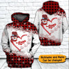Personalized Grandma Snowman Grandkids Candy Cane Christmas Hoodie 3D HLD22OCT21TT1 3D T-shirt Humancustom - Unique Personalized Gifts