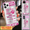 Personalized Rockin The Dog Mom Life Glass Phone case HLD23SEP21TT1 Glass Phone Case Humancustom - Unique Personalized Gifts