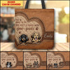 Personalized Dog Mom Road To My Heart Is Paved With Pawprints Leather Pattern Tote Bag HLD16DEC21TT2 Tote Bag Humancustom - Unique Personalized Gifts Size S (33x33cm)