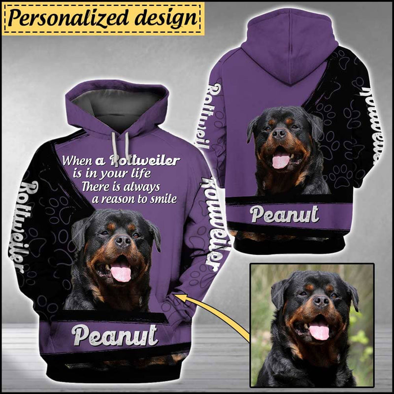 Upload Dog Image When A Dog Is In Your Life 3D Hoodie Full Painting