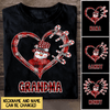 Personalized Grandma Snowman Tshirt Ntk22nov21tt1 Black T-shirt Humancustom - Unique Personalized Gifts
