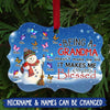 Personalized Being a Grandma doesn't make me old. It makes me BLESSED Aluminium Ornament LPL30SEP21SH1 Aluminium Ornament Humancustom - Unique Personalized Gifts