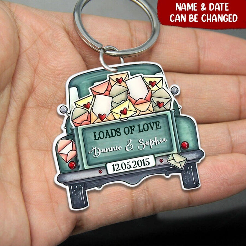 Discover Personalized Loads Of Love Wooden Keychain
