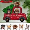 Personalized Dogs Merry Woofmas Wood Custom Shape Ornament DHL27OCT21TP1 Wood Custom Shape Ornament Humancustom - Unique Personalized Gifts