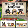Welcome To The Shitshow, Dog & Beverage Sign, Personalized Dog Breeds Metal Sign NVL10DEC21TP1 Metal Sign Humancustom - Unique Personalized Gifts 17.5" x 12.5"