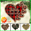 Personalized Christmas Heart Family Is Everything Wood Custom Shape Ornament NVL19OCT21CT1 Wood Custom Shape Ornament Humancustom - Unique Personalized Gifts