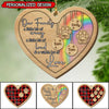 Personalized Our Family A Little Bit Of Crary A Little Bit Of Loud & A Whole Lot Of Love Heart Wood Ornament NVL23NOV21TP1 Wood Custom Shape Ornament Humancustom - Unique Personalized Gifts Pack 1