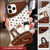 Personalized Cat Mom Pet Kittens Lover Leather Pattern Phone case HLD29DEC21NY1 Silicone Phone Case Humancustom - Unique Personalized Gifts Iphone iPhone SE 2020