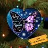 Your Wings Were Ready Butterfly Personalized Memorial Heart Ornament DDL13SEP21VA2 Heart Ceramic Ornament FantasyCustom