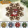 Personalized grandma snowflakes shaped ornament ntk08nov21va1 Wood Custom Shape Ornament Humancustom - Unique Personalized Gifts