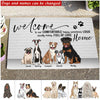 Welcome To Our Comfurtable Happy Sometimes Loud Usually Messy Full Of Love Home Custom Gift For Dog Lovers Doormat DHL18FEB22DD1 Doormat Humancustom - Unique Personalized Gifts Small (40 X 50 CM)