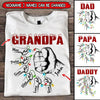 Christmas Grandpa - Dad With Grandkids Hand to Hands Personalized Shirt NVL26SEP22TP2 White T-shirt and Hoodie Humancustom - Unique Personalized Gifts Classic Tee White S