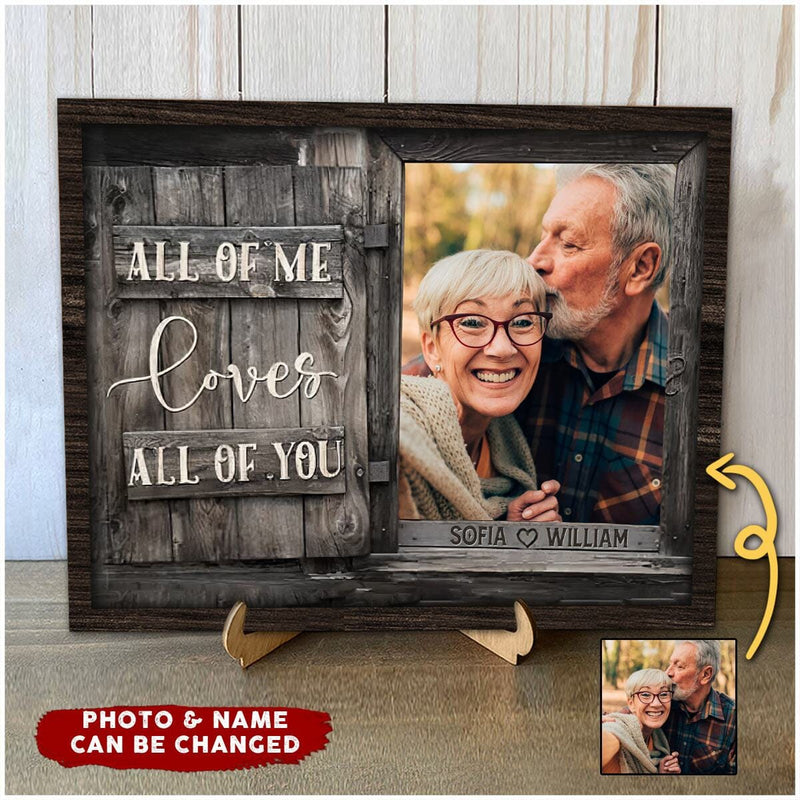 Discover All Of Me Loves All Of You Couple Personalized Wood Plaque