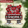 Personalized Nickname Grandma Truck Loading Heart Ornament BSH05OCT22XT3 Wood Custom Shape Ornament Humancustom - Unique Personalized Gifts Pack 1