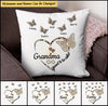 Personalized Blessed To Be Called Grandma Nana Mom Butterfly Leopard Pillow NVL12JAN22TT1 Pillow Humancustom - Unique Personalized Gifts 12x12in