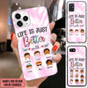 Life Is Just Better With Grandkids Custom Grandma, Mom, Auntie Phone Case NLA22MAR22CA2 Silicone Phone Case Humancustom - Unique Personalized Gifts Iphone iPhone SE 2020
