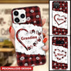 Custom Grandma Mom Kids Names Caro Heart Handprints Mother's Day Best Gift Phone case HLD12JAN22TP1 Silicone Phone Case Humancustom - Unique Personalized Gifts Iphone iPhone SE 2020