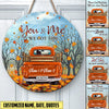 You And Me We Got This Fall Season Truck Personalized Circle Wooden Sign PM03OCT22CT7 Circle Wood Sign Humancustom - Unique Personalized Gifts 30 x 30 cm (12 x 12 in)