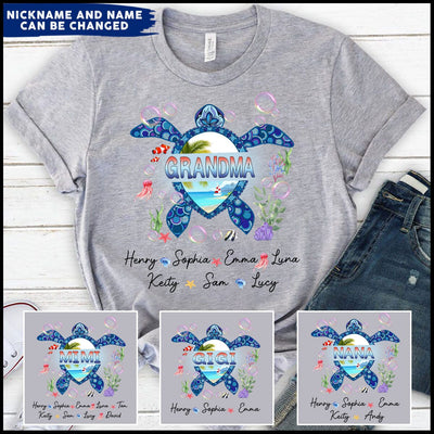 Sea turtle t-shirt with personalized name