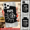 Personalized Grandpa with Grandkids Hand to Hands Phone case NVL28MAR22TP2 Silicone Phone Case Humancustom - Unique Personalized Gifts Iphone iPhone 14
