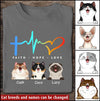 Faith Hope Love Heartbeat Colorful Pattern Custom Gift For Cat Mom Cat Dad T-shirt DHL24MAR22XT1 Black T-shirt Humancustom - Unique Personalized Gifts S Navy