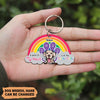 Personalized A Piece Of My Heart Is At The Rainbow Bridge Dog Wings Acrylic Keychain Ntk29mar22ca2 Acrylic Keychain Humancustom - Unique Personalized Gifts 4.5x4.5 cm