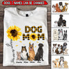 Sunflower Dog Mom Personalized Shirt NVL22FEB22TP1 White T-shirt and Hoodie Humancustom - Unique Personalized Gifts Classic Tee White S