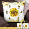 Grandma Sunflower Butterfly Personalized Pillow KNV16MAR22DD1 Pillow Humancustom - Unique Personalized Gifts 12x12in
