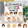 This Mommy, Grandma Belongs To Cute Kid Face Personalized Pillow NLA17JAN22DD1 Pillow Humancustom - Unique Personalized Gifts 12x12in