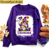 Violet Gnome Grandma- Mom Sunflower Kids, I Love Being A Nana Personalized 3D Sweater NVL20OCT22NY1 3D Sweater Humancustom - Unique Personalized Gifts S Sweater
