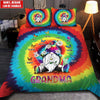 Tie Dye Gnome Grandma- Mom With Butterfly Kids Personalized Bedding Set NVL28JUL22CT1 Bedding Set Humancustom - Unique Personalized Gifts US TWIN
