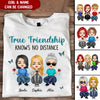 True Friendship Knows No Distance Butterfly Custom Gift For Bestie Best Friend DHL28MAR22NY2 White T-shirt Humancustom - Unique Personalized Gifts 2XL White