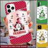 Colorful Polka Dot Gnome Grandma - Mom Butterfly Kids Personalized Glass Phone Case NVL07OCT22TT1 Glass Phone Case Humancustom - Unique Personalized Gifts Iphone iPhone 14