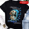 Believe There Are Angels Among Us Dog Memory Personalized T-Shirt KNV16FEB22TT1 Black T-shirt Humancustom - Unique Personalized Gifts S Navy