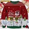 Christmas Snowman Grandma- Mom With Snowmies, I Love Being A Nana Personalized 3D Sweater LPL14OCT22NY2 3D Sweater Humancustom - Unique Personalized Gifts S Sweater