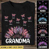 Grandma, Nana, Mimi Violet Butterfly Personalized Color T-Shirt And Hoodie KNV13JUN22TT1 Black T-shirt and Hoodie Humancustom - Unique Personalized Gifts Classic Tee Black S