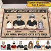 One Crazy Couple And Their Spoiled Cats Personalized Doormat NVL19FEB22CT1 Doormat Humancustom - Unique Personalized Gifts Small (40 X 50 CM)