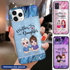 Sparkling Doll Mom & Daughter, Like Mother Like Daughter Colorful Pattern Personalized Glass Phone Case LPL07JUN22CA1 Glass Phone Case Humancustom - Unique Personalized Gifts Iphone iPhone 13