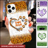Personalized Dog Mom Halloween Heart Leopard Phone Case NTH05AUG22NY1 Silicone Phone Case Humancustom - Unique Personalized Gifts Iphone iPhone 13