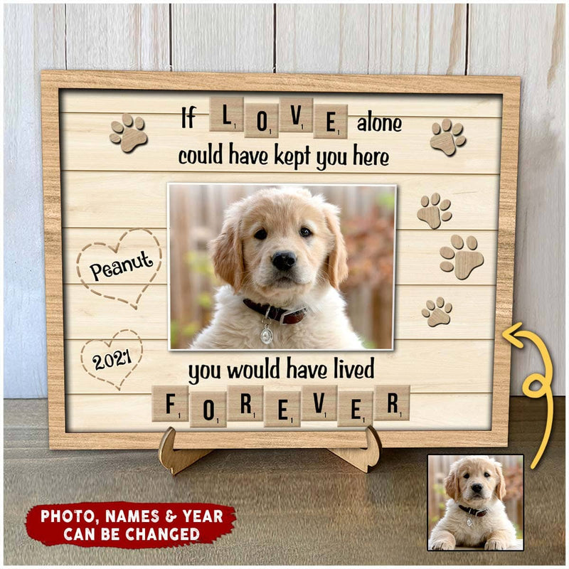 Discover Pet Loss Dog Cat Fur Baby In Heaven Upload Photo If Love Could Have Kept You Here Memorial Wood Plaque